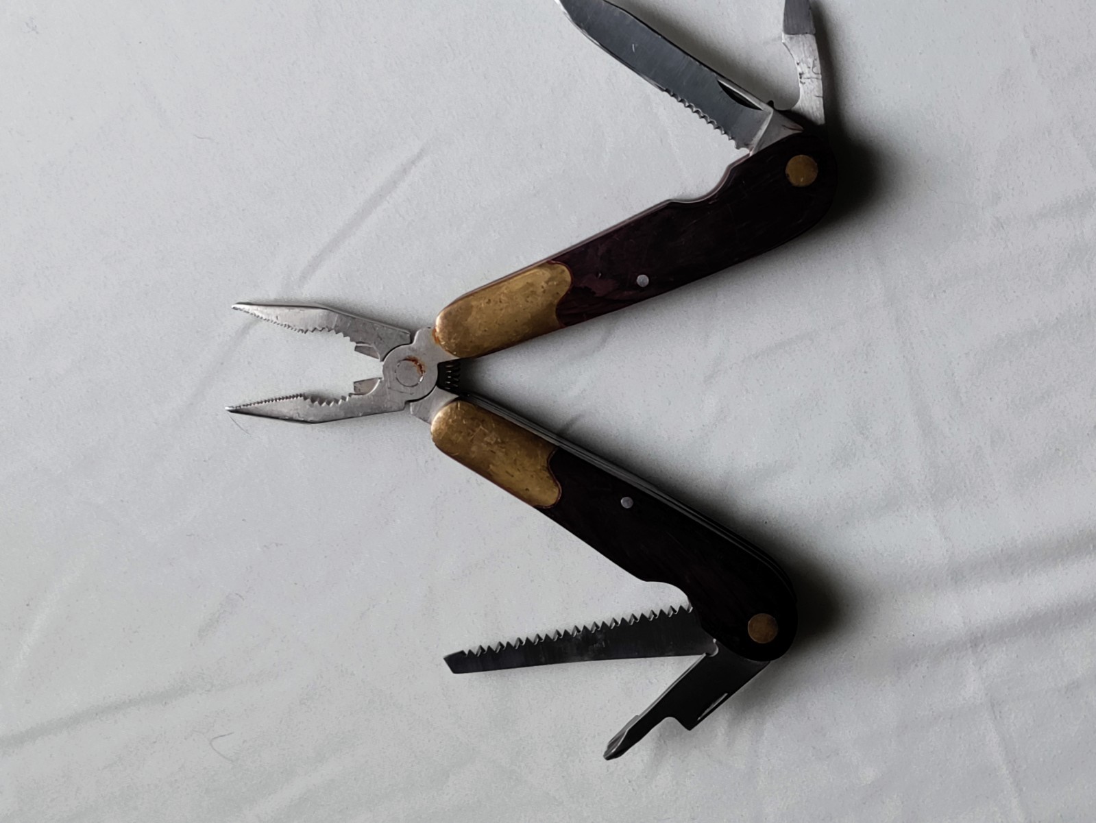 HUSKY 25 Years 25th Anniversary Limited Edition Multi-Tool Brass Wood Vtg USA