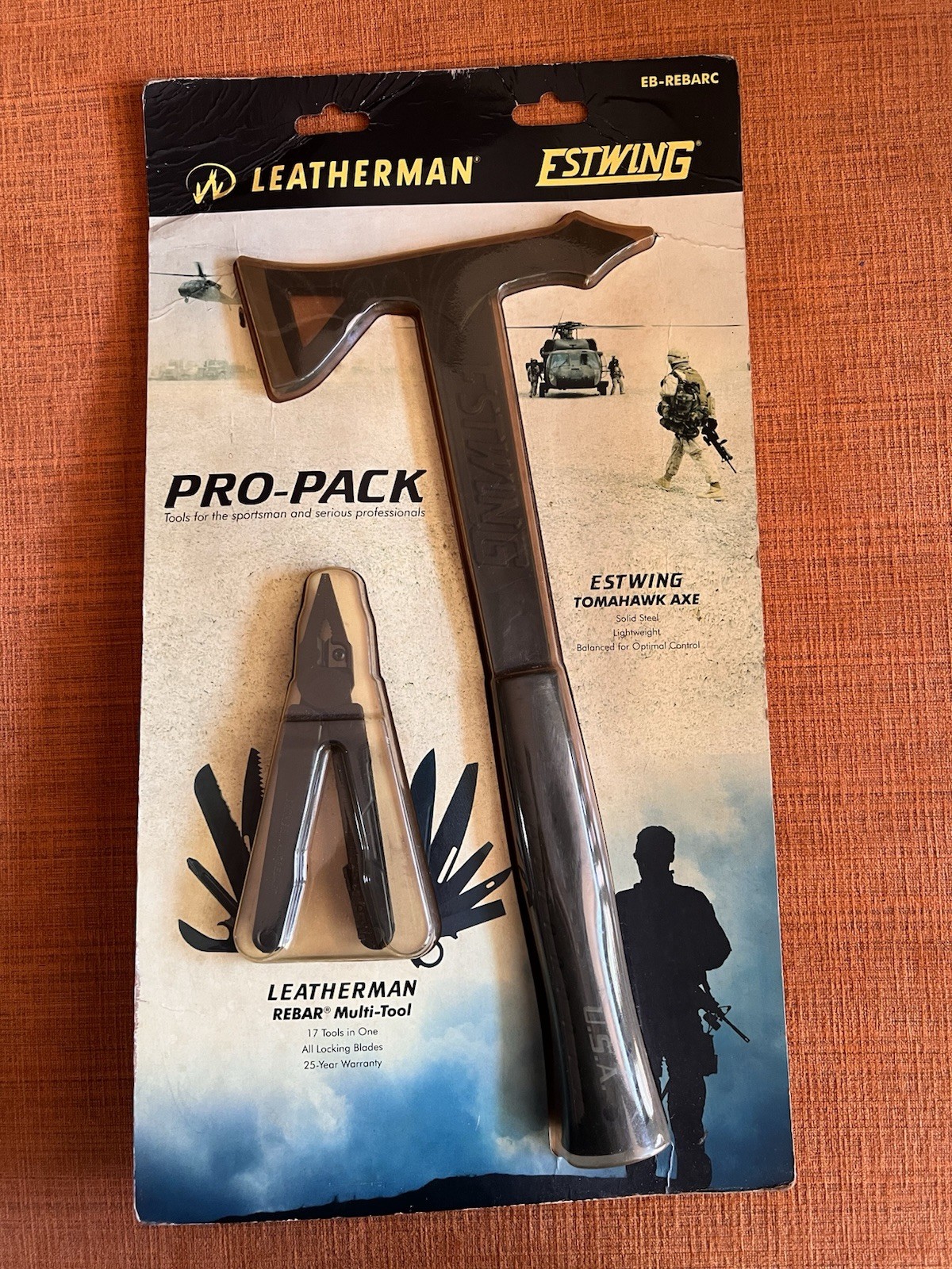 LEATHERMAN Pro-Pack REBAR + ESTWING Tomahawk Axe, New Old Stock, Retried.