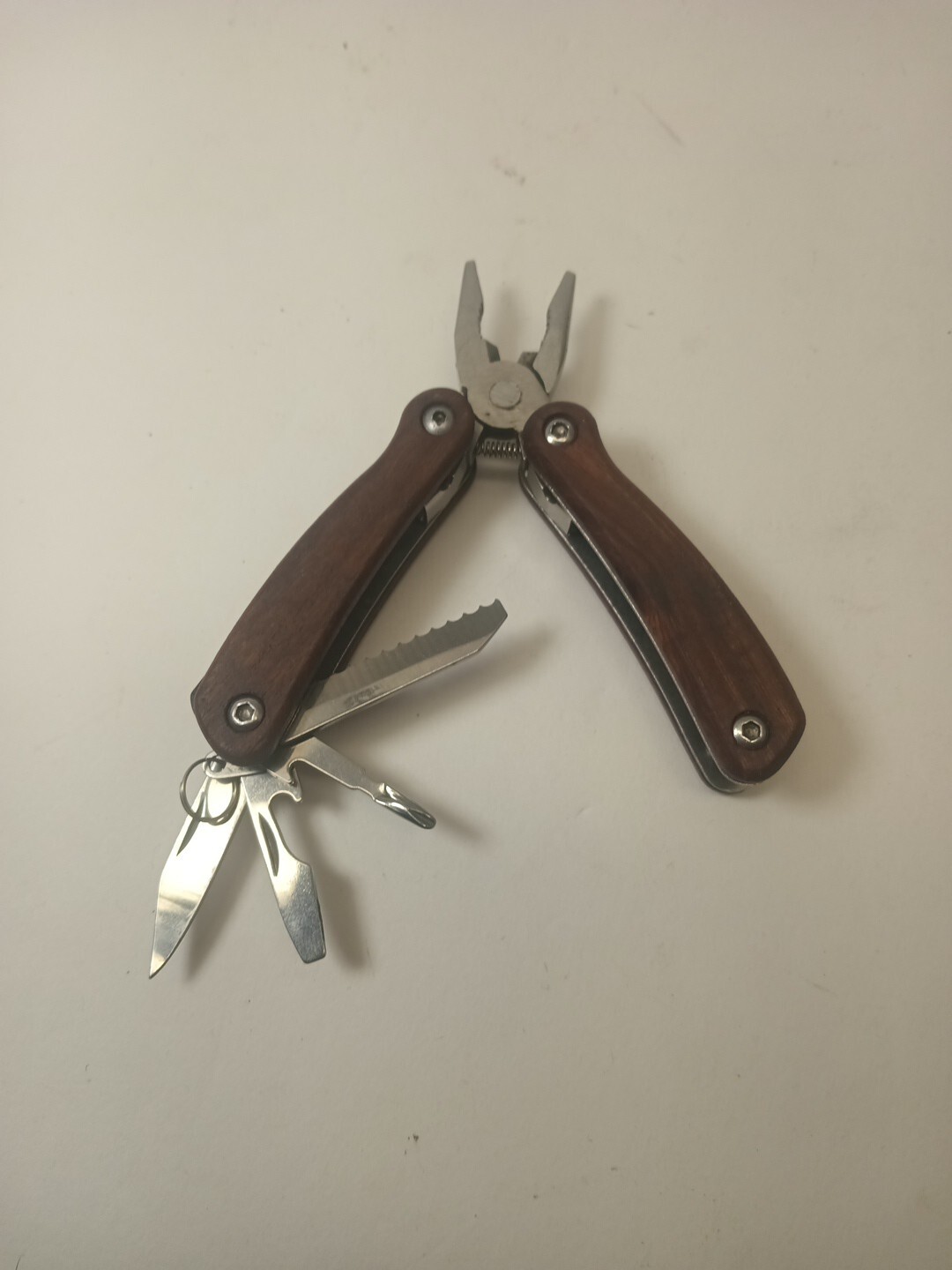 Mini Multi-Tool Pocket Pliers Wood Handle