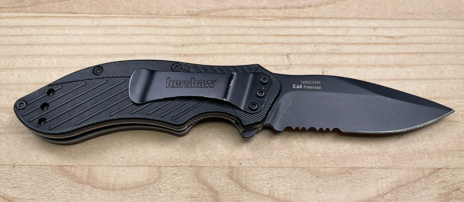 Kershaw 1605CKTST Clash Black A/O SpeedSafe Ken Onion Folding Pocket Knife