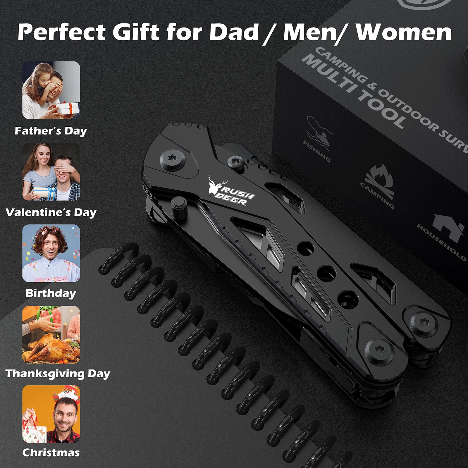 Pocket Knife – Folding EDC Multitool for Men, Small and Versatile Camping, Fi…