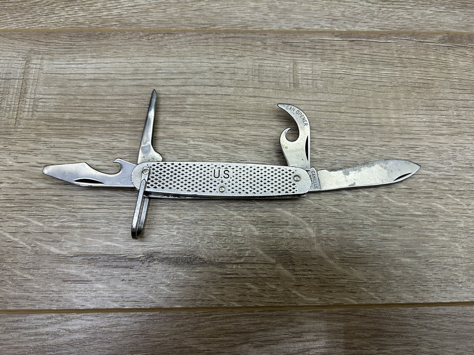 Vintage 1978 Camillus Stainless Steel Multi Tool Pocket Knife USA