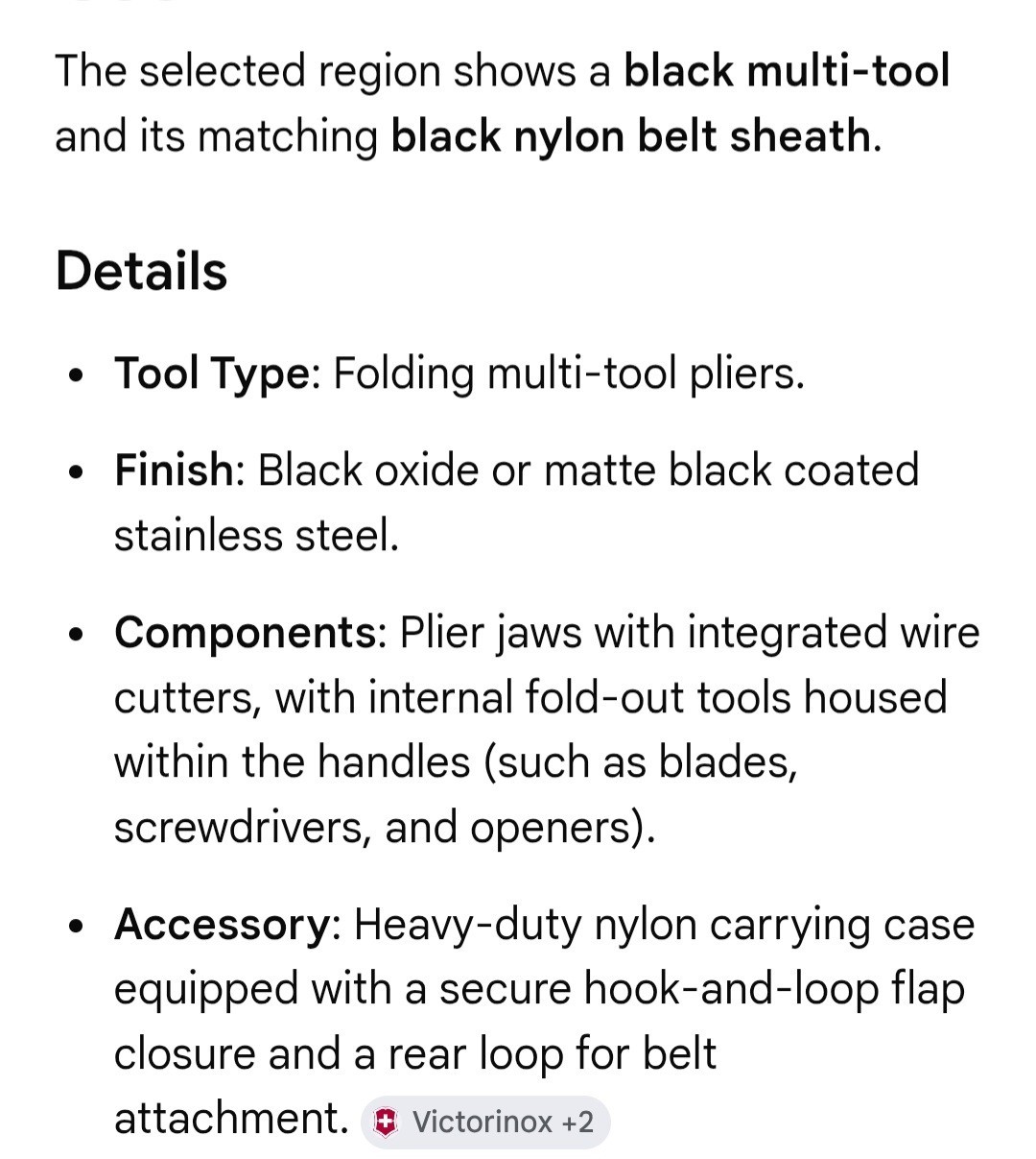 New Black Multi-Tool with Black Nylon Belt Sheath