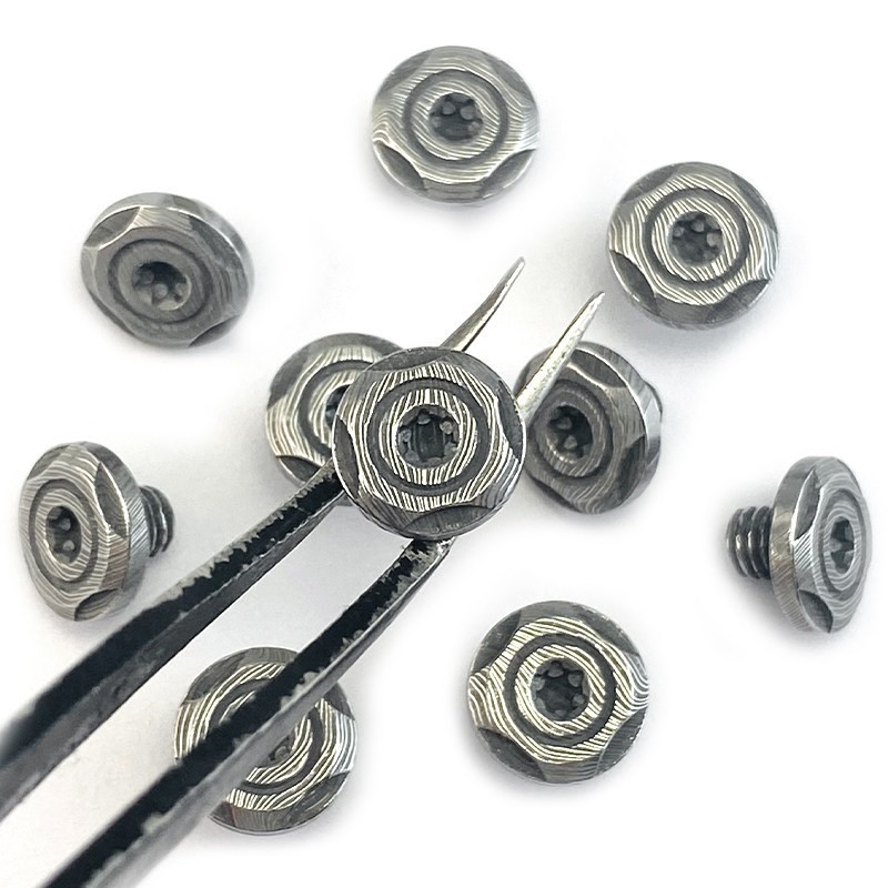 10PCS Stainless Pattern Screws for Folding Knife Handle Scale DIY