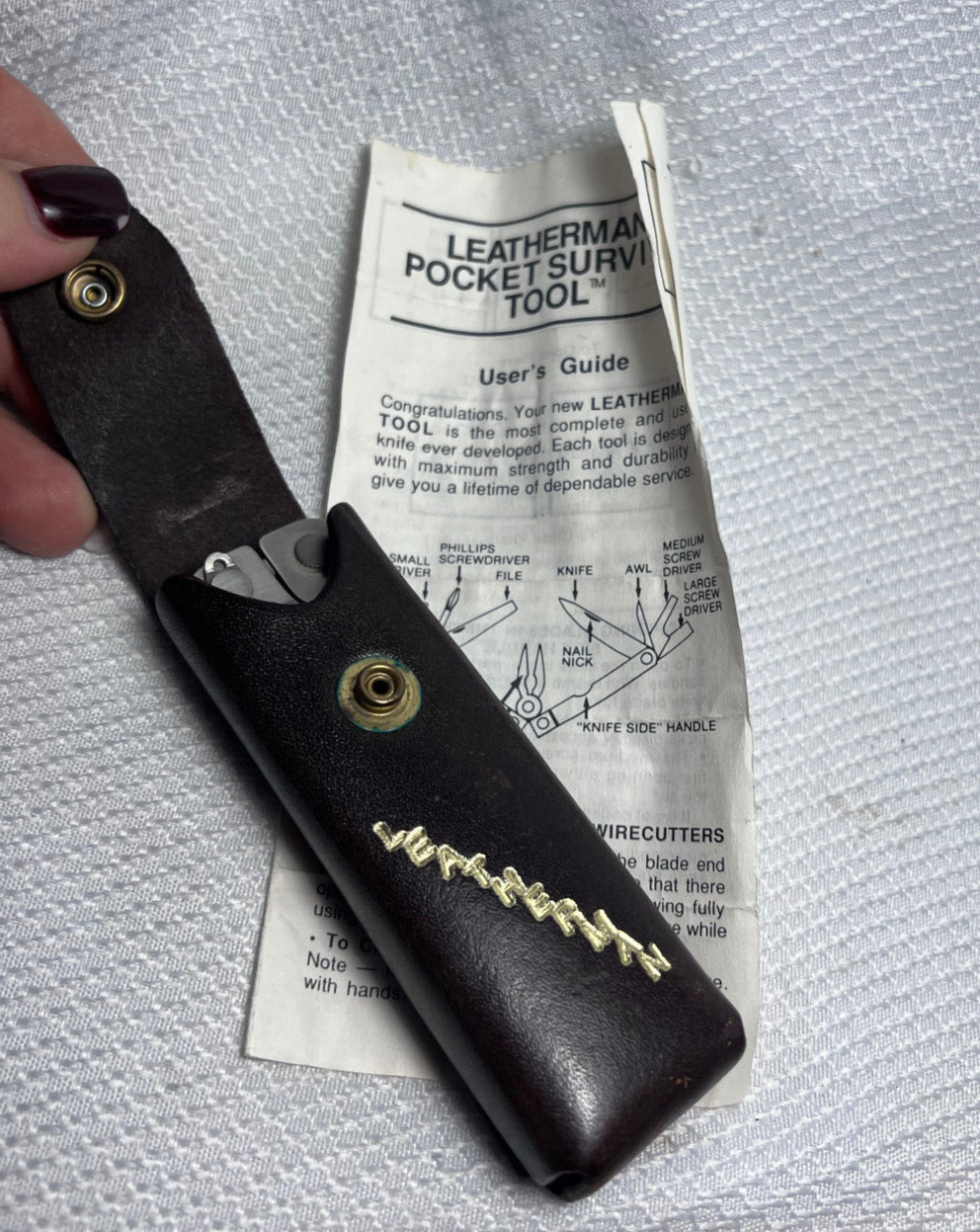Leatherman Pocket Survival Tool Portland, OR USA With Sheath And User Guide