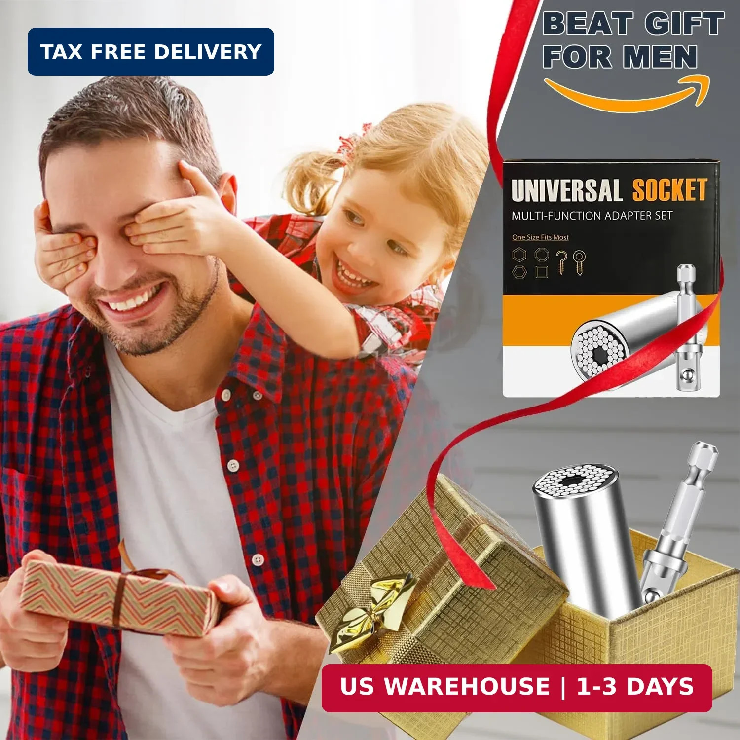 Gifts for Men, Super Universal Socket Tool, Fathers Day Dad Gifts for Men Him Hu