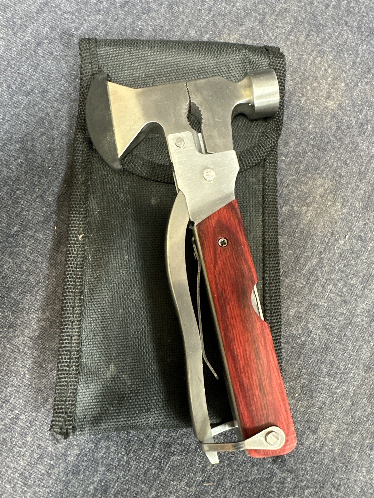 Stansport Emergency Camper’s Multi-Tool Hammer, Ax, Pliers, Saw, Knife, Screwdri