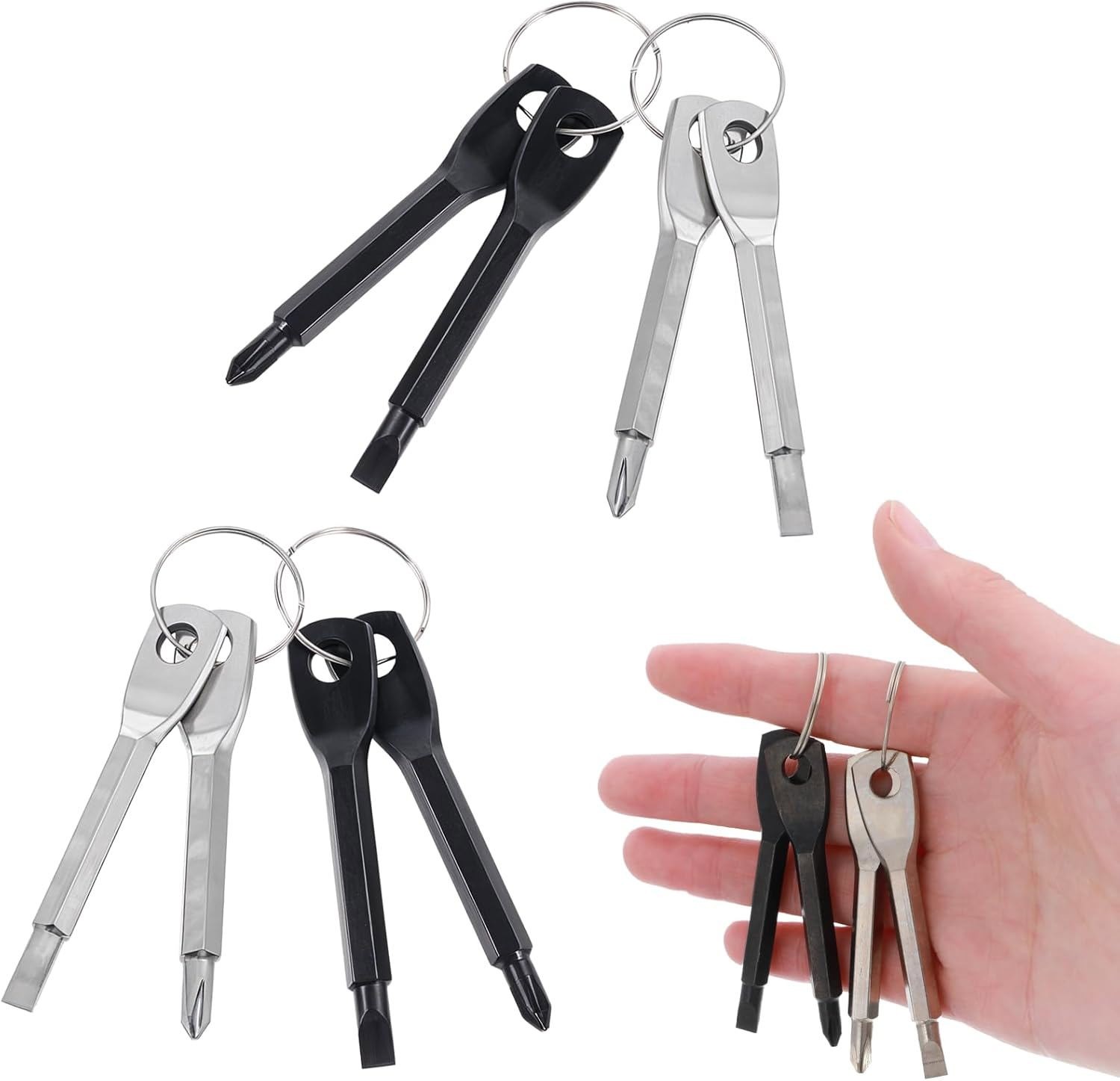 Portable Multifunction Key Chain Screwdriver Mini Key Shape Travel Kits Outdoor