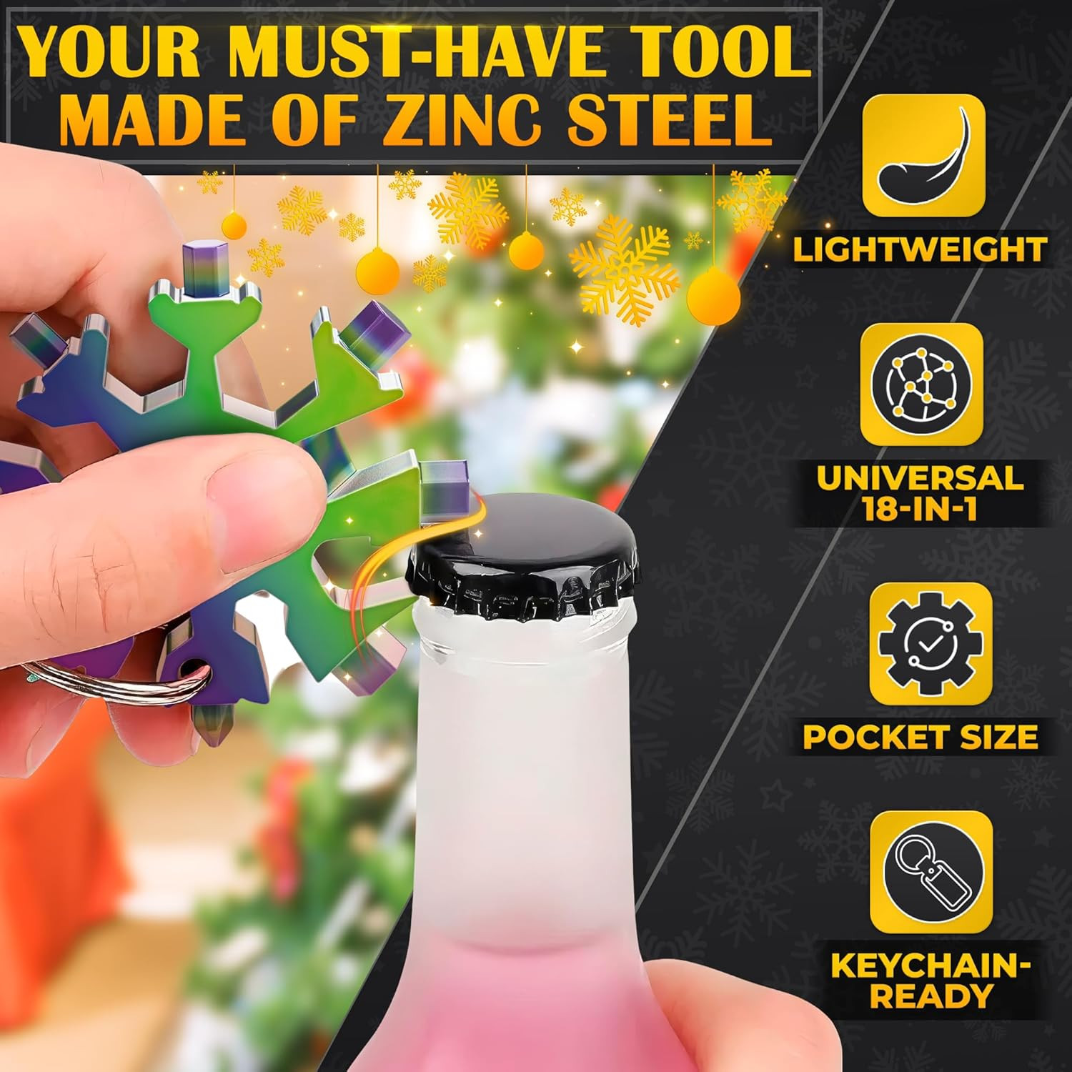 3 Pcs 18 in 1 Multitool Set — Compact and Portable Stainless Steel Tool with Bot