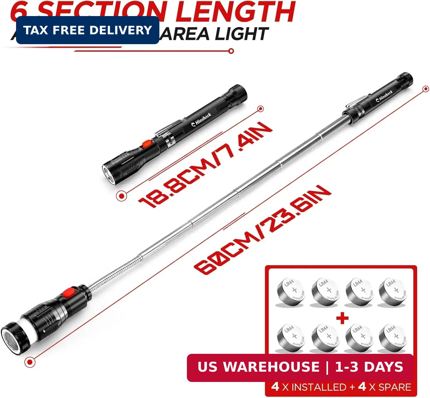 Telescoping Magnetic Pickup Tool Cool Gadgets Birthday Anniversary Gift for Men