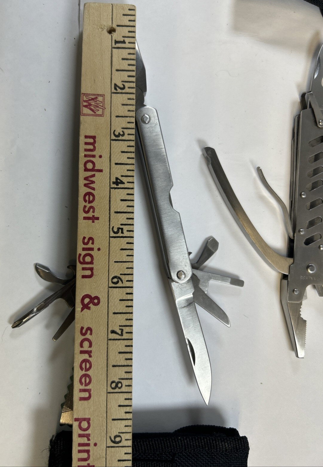 Used Lot of 3 Multi-Tool Pliers 1 MultiMaster and 2 General, Plus Sharpen Stone