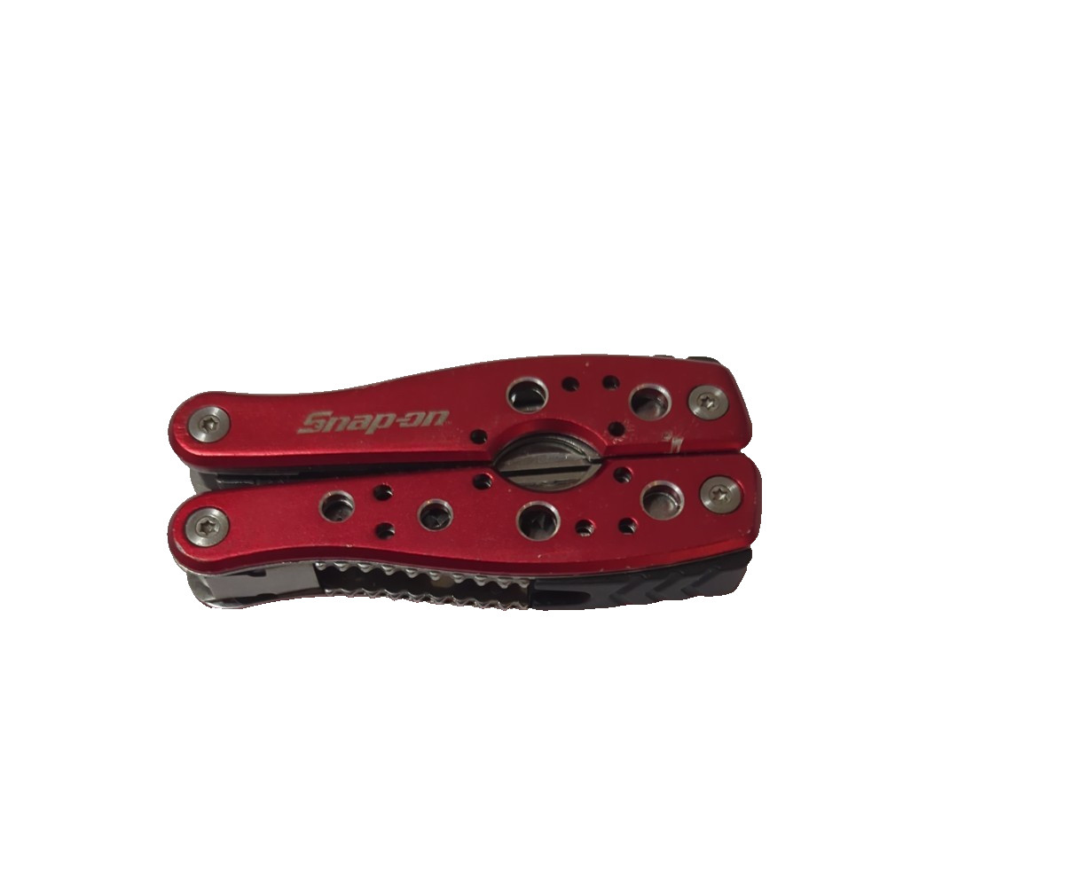 Snap-On Tools Red Multi-Tool Folding Pocket Knife w/ Pliers – Compact Tool