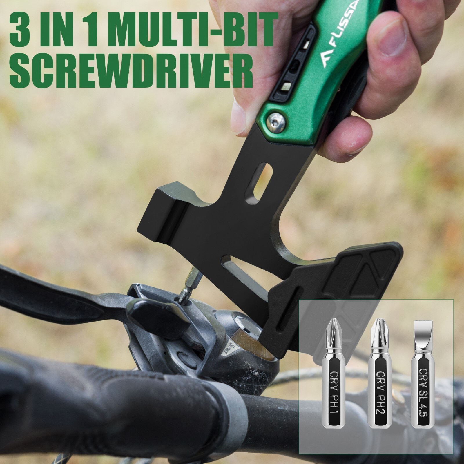FLISSA 13 in 1 Multitool Camping Hatchet with Sheath Multifunctional Ax