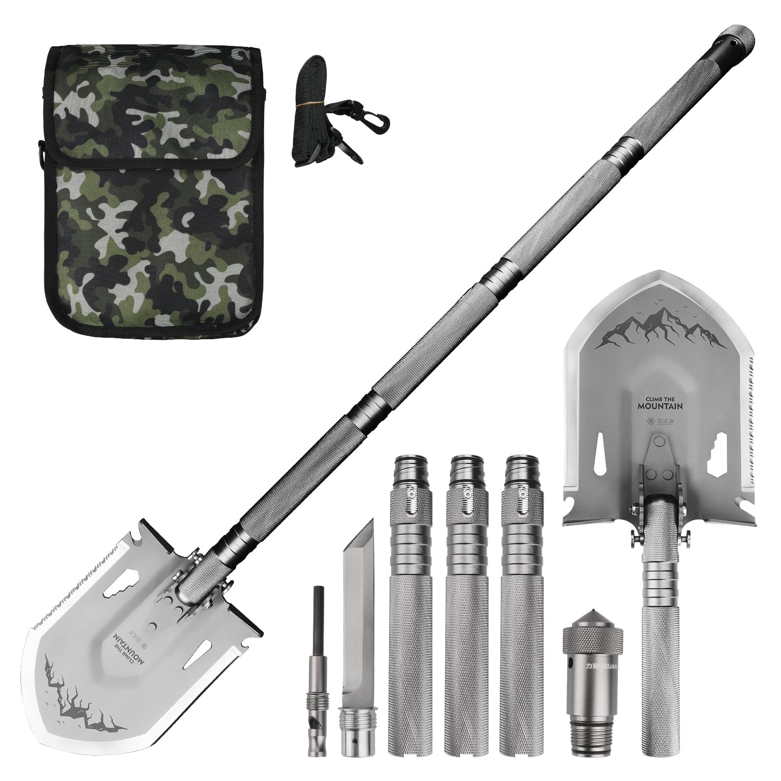 13-in-1 Multitool，Folding Shovel，Heavy Duty 3Cr13Mov Steel Multi-Purpose Camp…