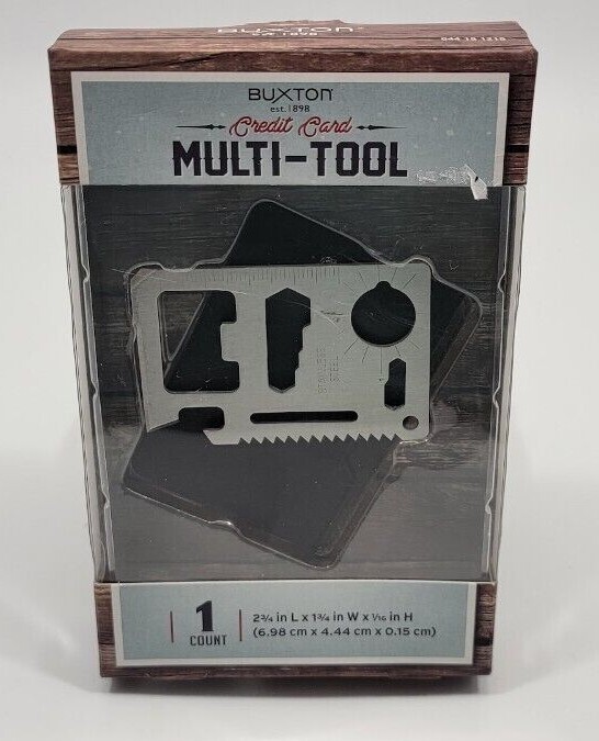 Buxton Credit Card Multi-Tool 2-3/4″ x 1-3/4″ x 1/16″