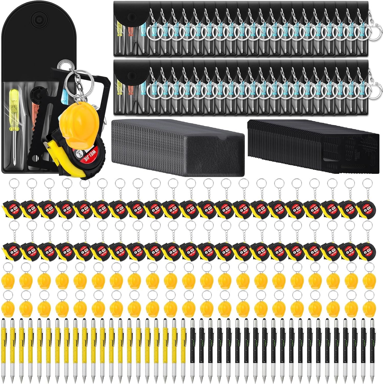 30 Pcs Mini Tape Measure Screwdriver Helmet Set Multitool Pen Credit Card