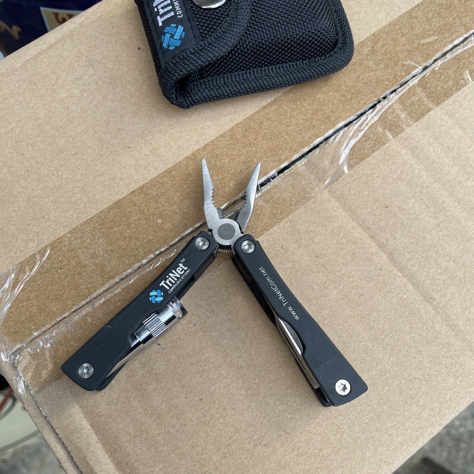 Compact Pliers 7 Multi Tool Flash Light Knife advertising with nylon pouch New