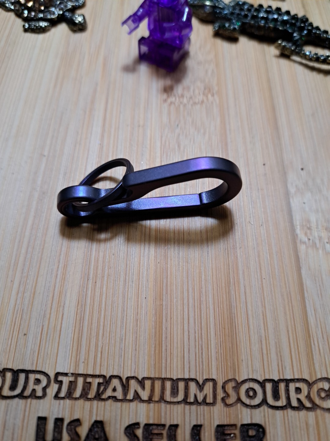 Titanium Alloy Carabiner Keychain With Built-in Bottle Opener