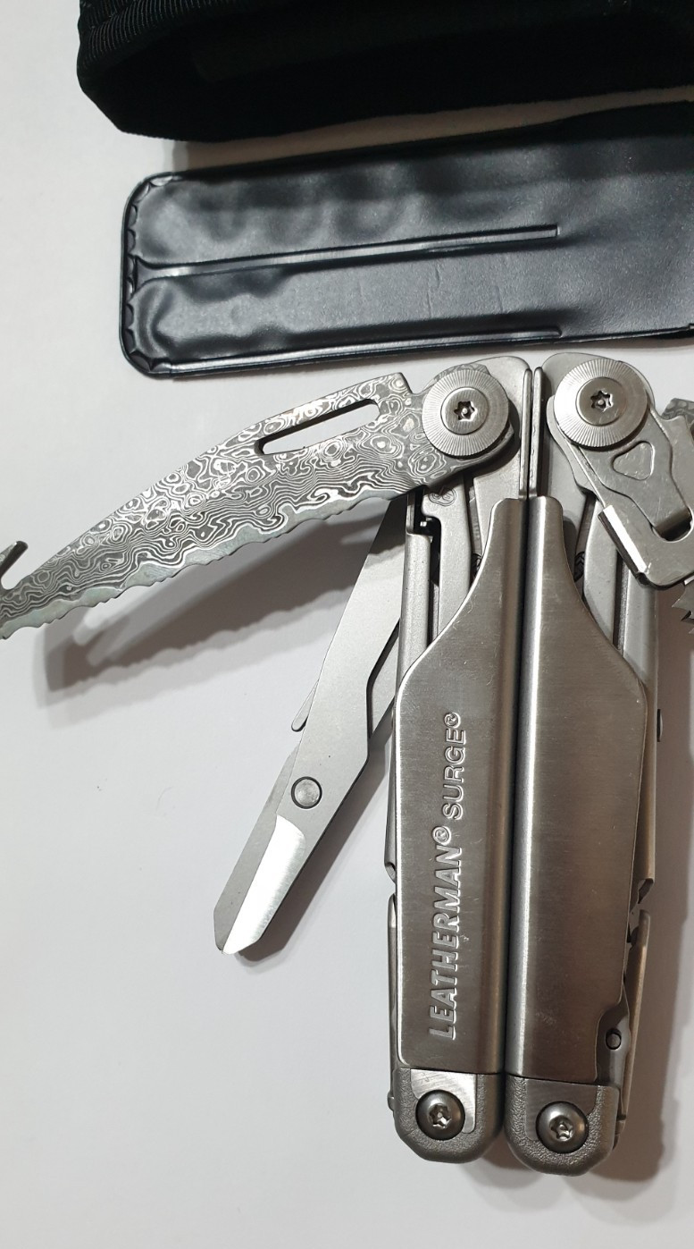 🔥🔥 Leatherman Surge Damascus Blades Rare Mint Multi Tool Rare