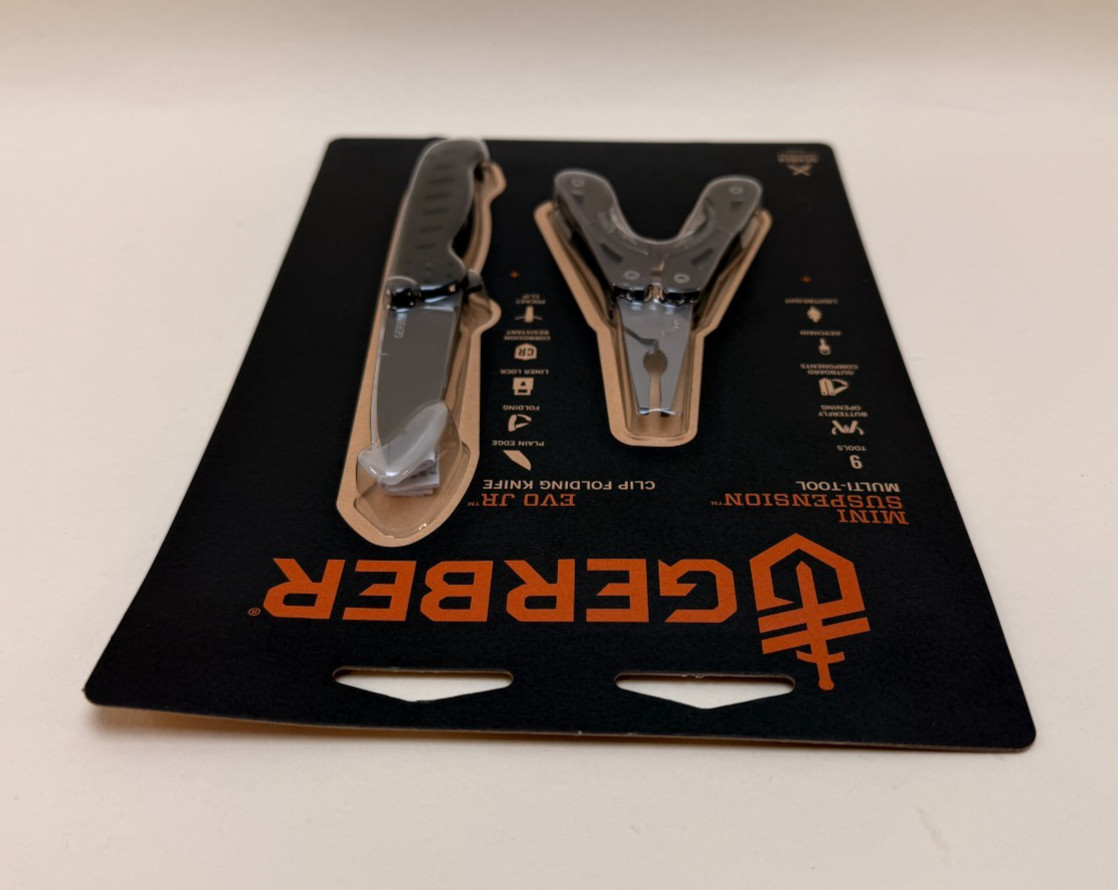 NEW/SEALED Gerber Mini Suspension Multi-Tool and EVO Jr. Folding Knife Combo Set