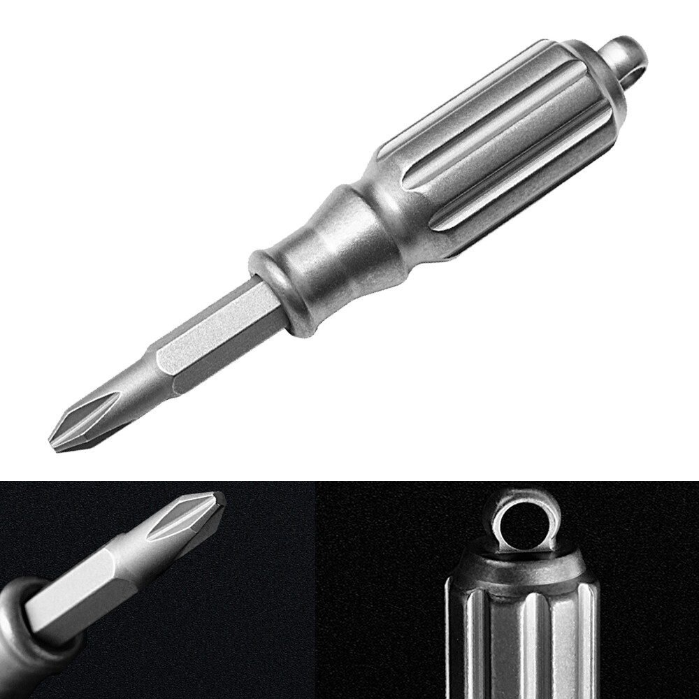 1PC Mini Titanium S2 Steel Screwdriver Portable Keychain Outdoor Pocket ToolEdc