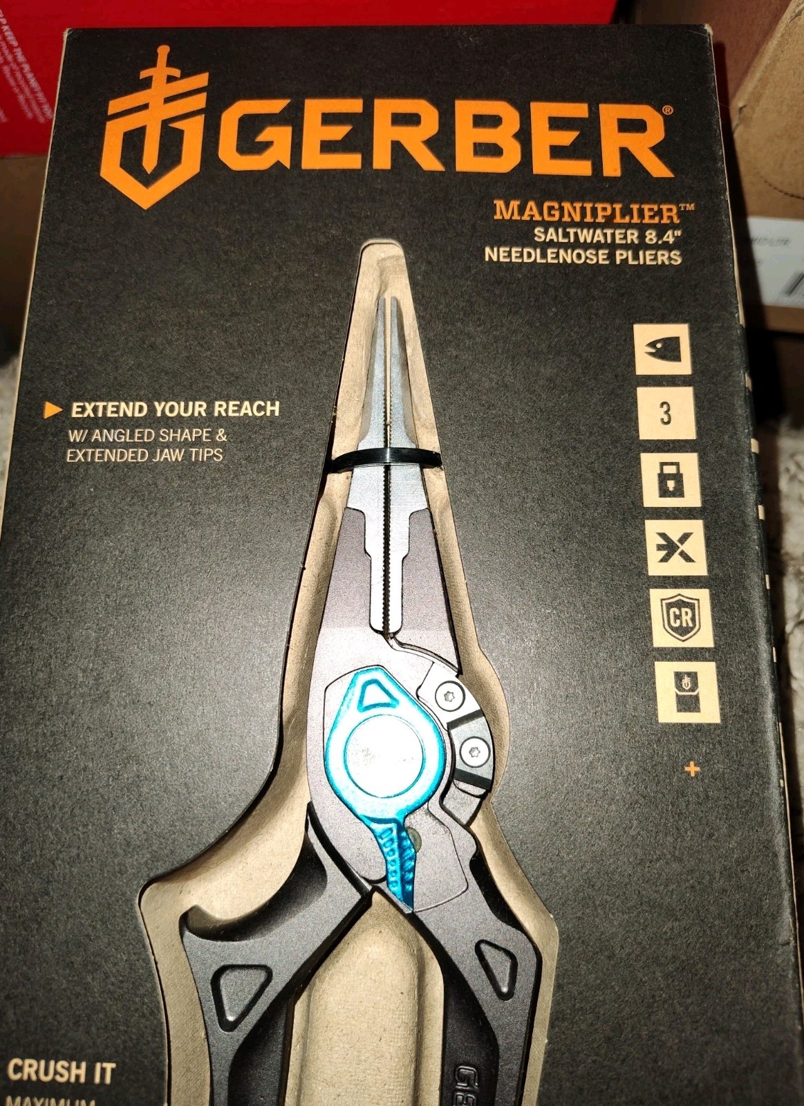 NEW Gerber “Magniplier” Saltwater 8.4″ Needlenose Pliers With SALT RX. 31-003597