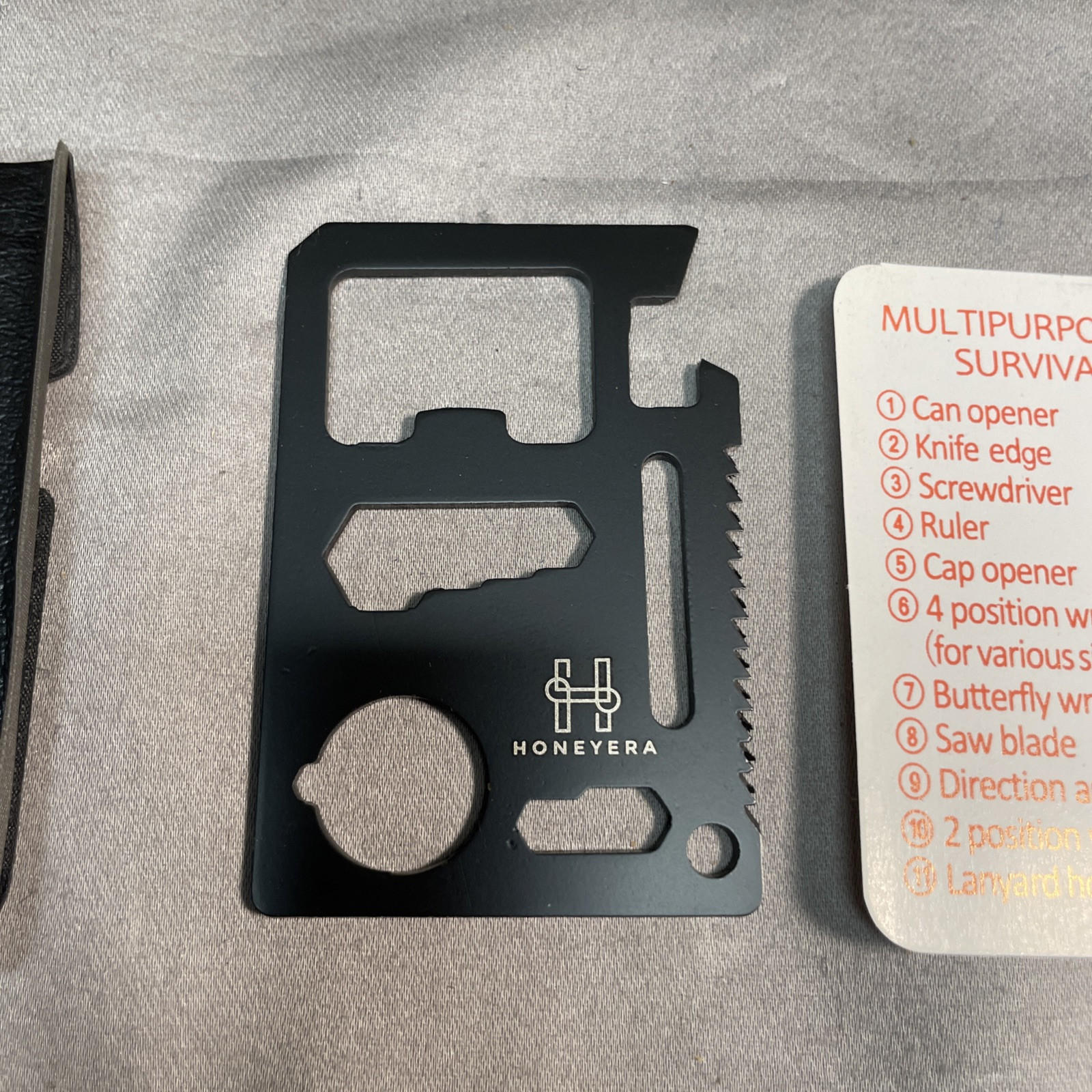 Honetera Pocket Stainless Steel Multi Tool 11 Tools in One Credit Card