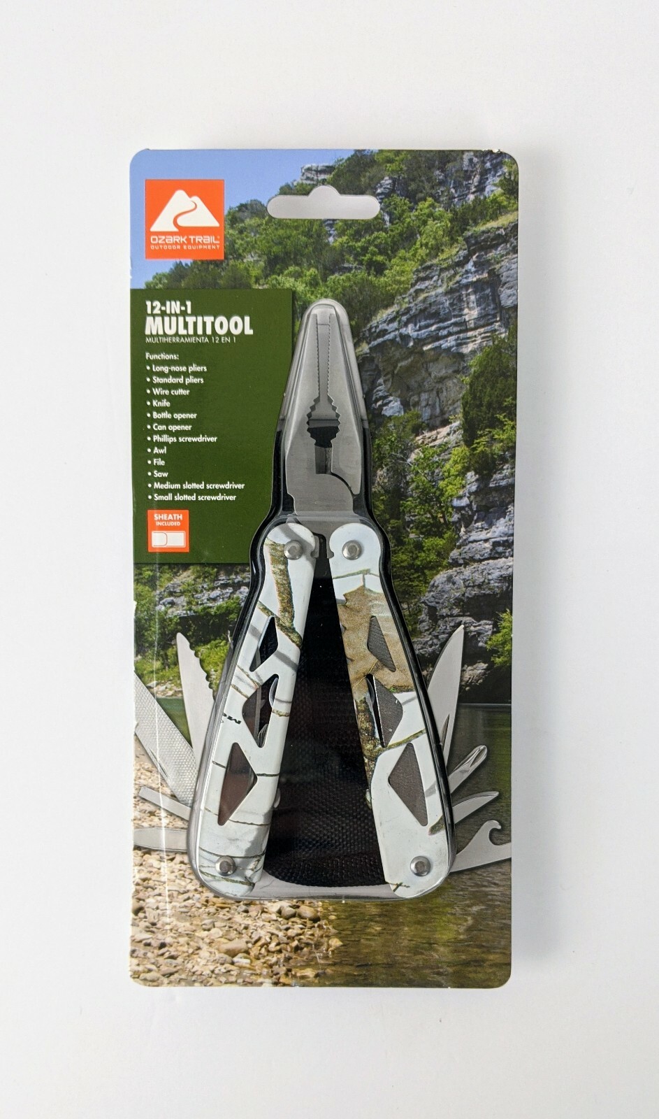 Ozark Trail 12 in 1 Multitool Mossy Oak Water Breakup Pattern New