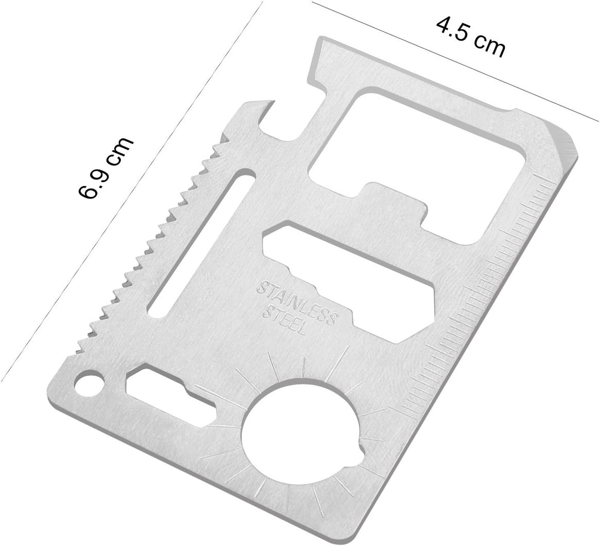 11-in-1 Credit Card Survival Tool – Ultimate Stainless Steel Companion for Men