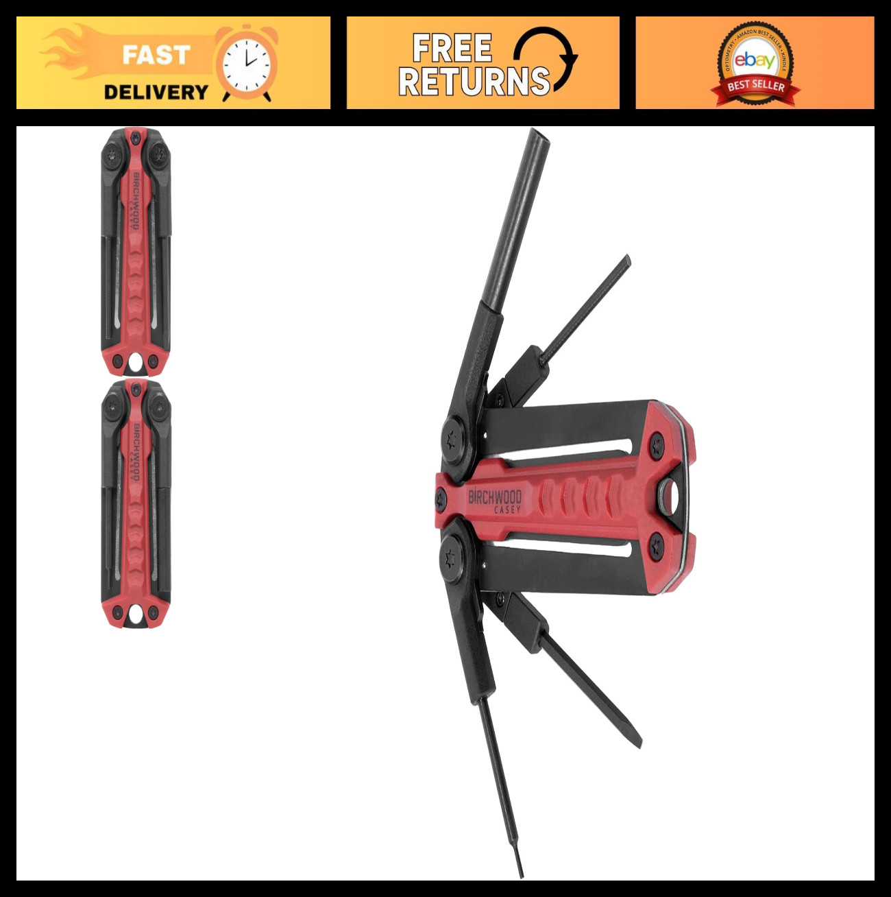Multi-Tool for Gunsmithing | 4-in-1 Compact Tool with Hex Driver, Pin Punch & Sc