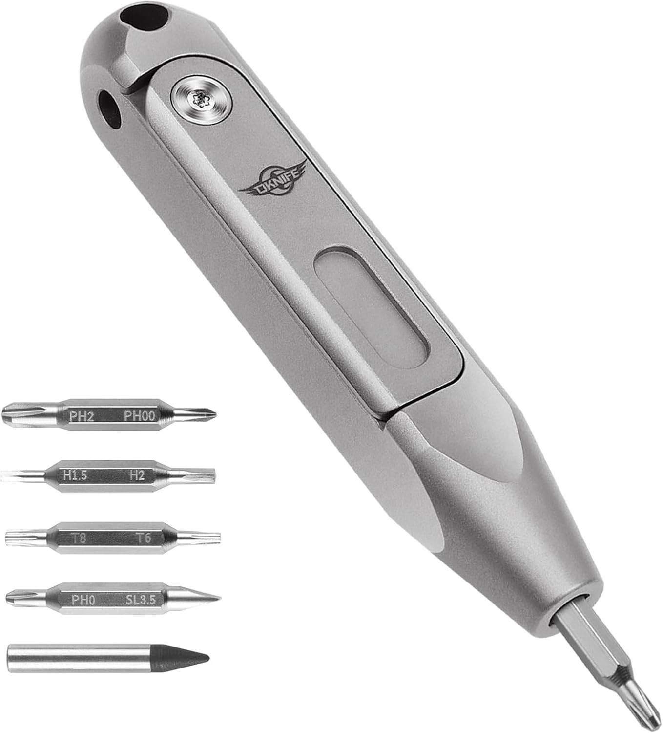 Otacle D1 Titanium Small EDC Multi Bit Pocket Screwdriver, 9 in 1 Mini Precision