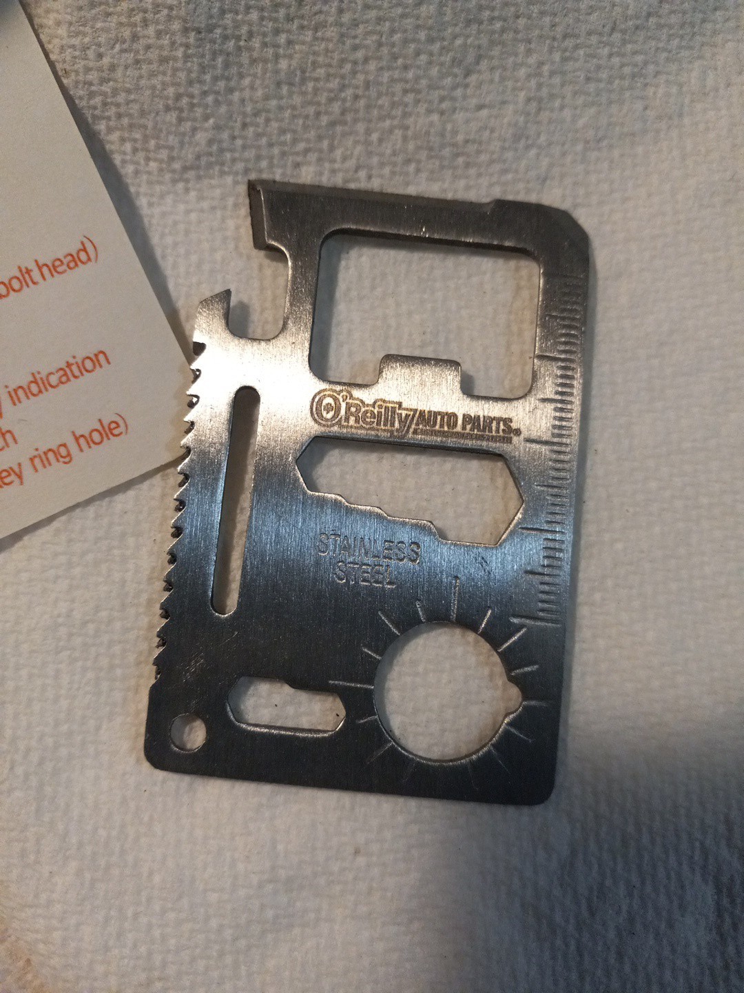 2Multi Purpose Stainless Steel Pocket Survival Tool with case AND 3Tire Gage