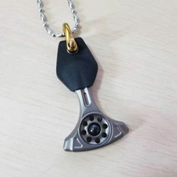 TC4 Titanium Keychain Necklace Pendant Bead Window Break Tool with Kydex Sheath