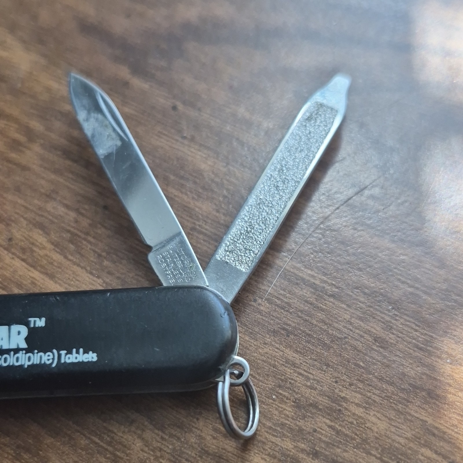 Victorinox Classic Black Multi-Tool 5 Tools Knife Scissors File Keyring