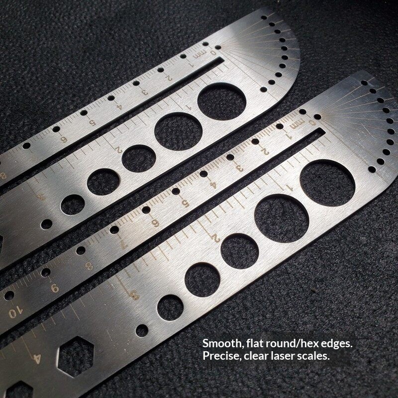Titanium alloy / 3CR Stainless steel – Ruler Protractor Compass Angle Measuring