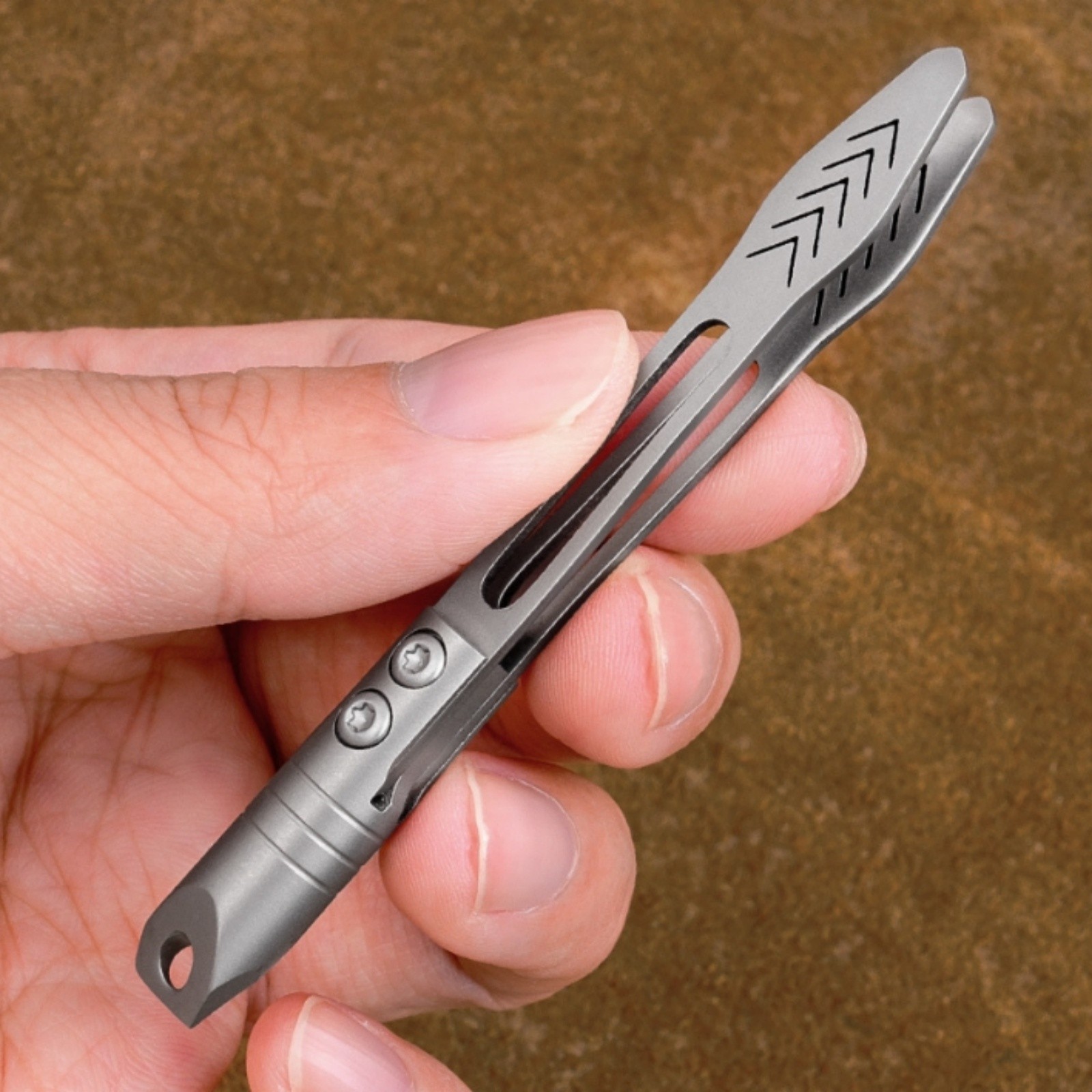 Titanium Alloy Mini Tweezers Keychain Outdoor Clamping Tool EDC Portable
