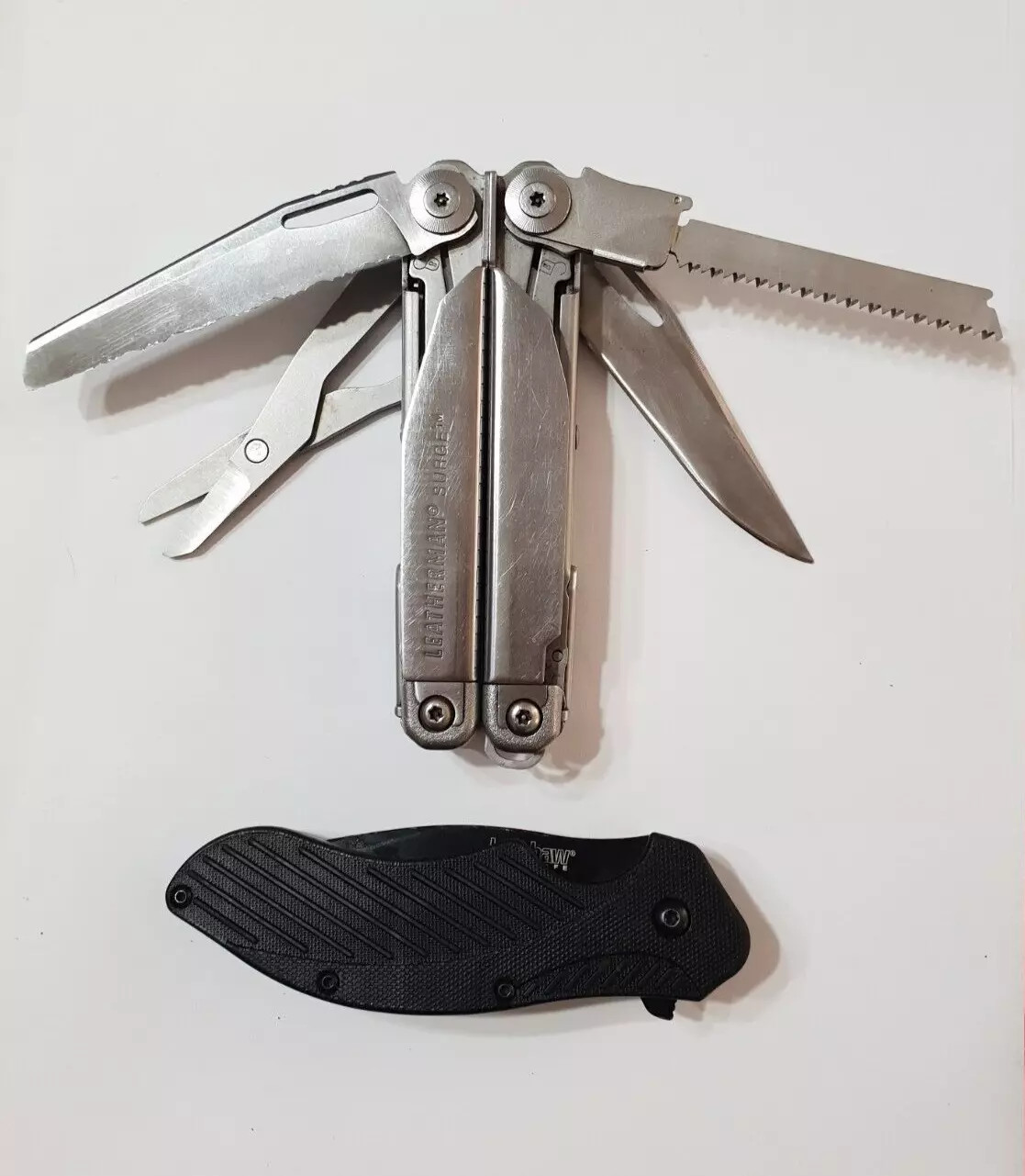 🔥 Leatherman Surge Multi Tool Large Scissors Heavy Duty + Kershaw Folding Set