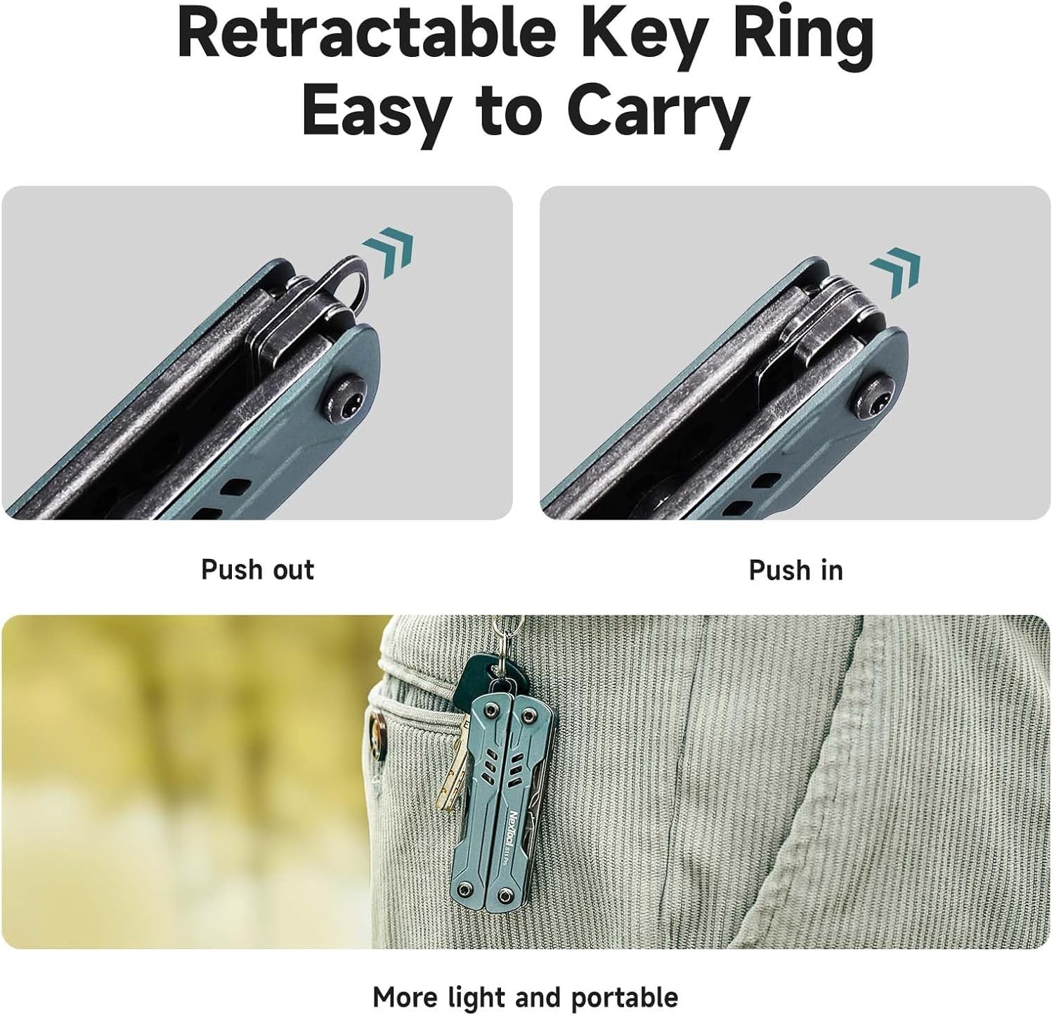 Mini Sailor S11 Pro Keychain Multitool Compact 12-in-1 Multi Tool Lightweight