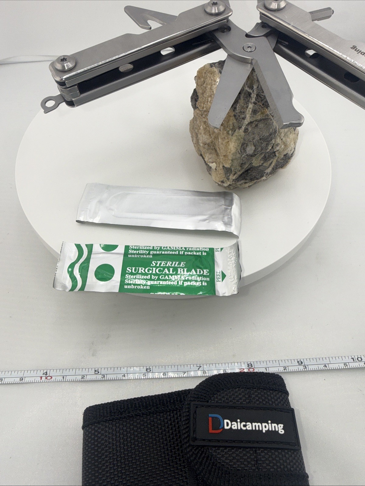 Daicamping Multitool With Sheath #24 Scalpel,Glass Break,Diamond File,ScissorEtc