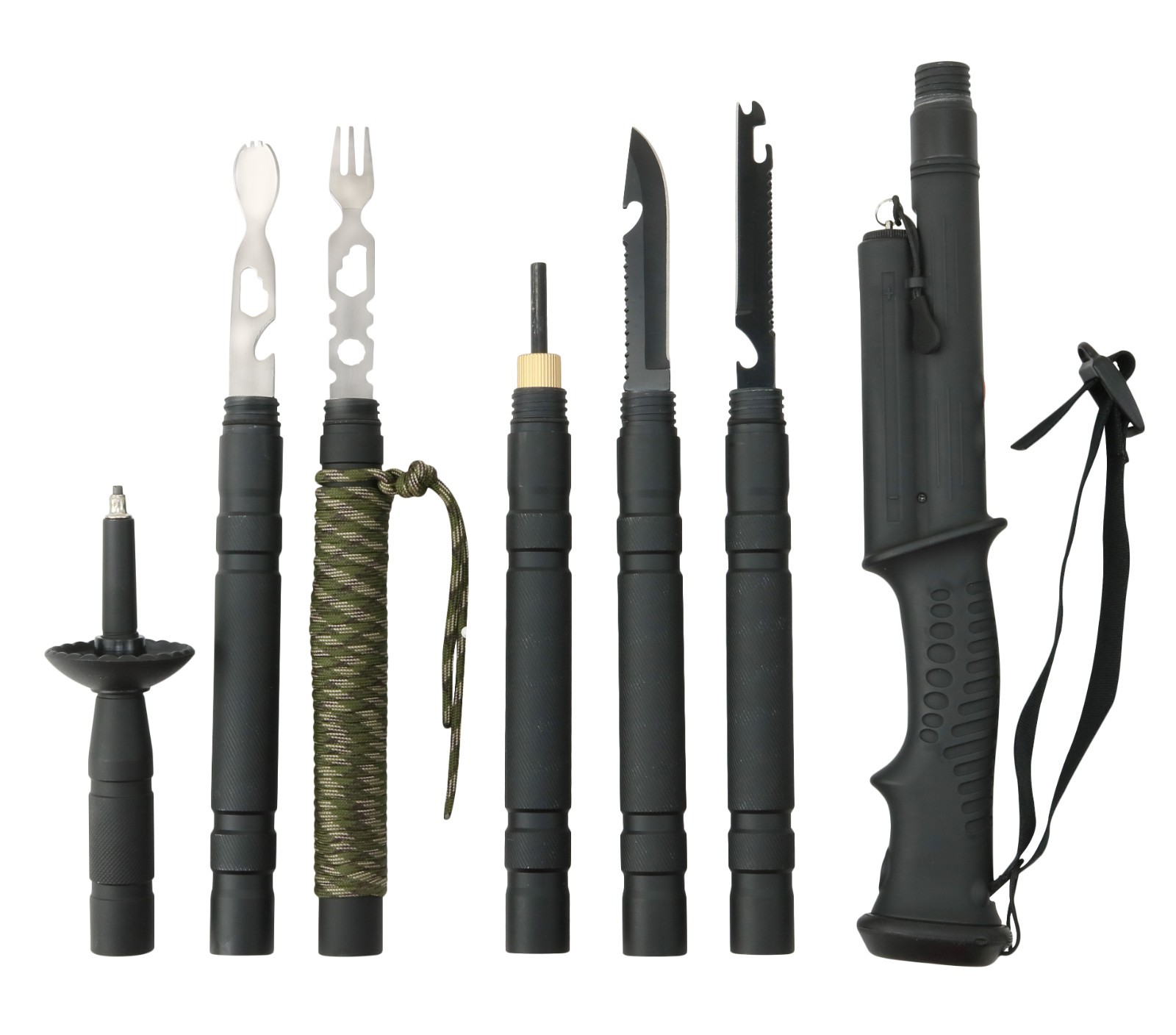 ZAP Hike ‘n Strike Tactical Walking/hiking Stick/18 in 1 Multi Tools_stun & More