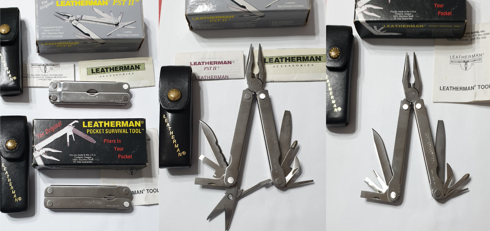 🔥 2X Leatherman PST and PST II Stainless Multi-Tool New in Box Rare Collectable