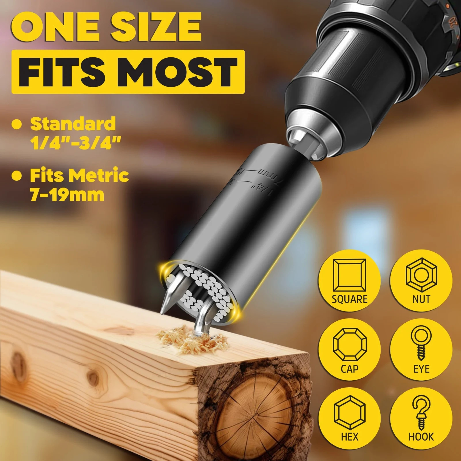 Universal Socket + Snowflake Multitool Gifts for Men Dad – 2 Pack, Socket Set