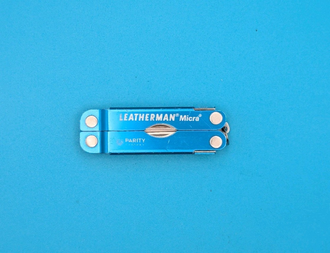Leatherman Micra Multi-Tool, Knife, Scissors, Key Ring, Blue! PARITY FACTORY