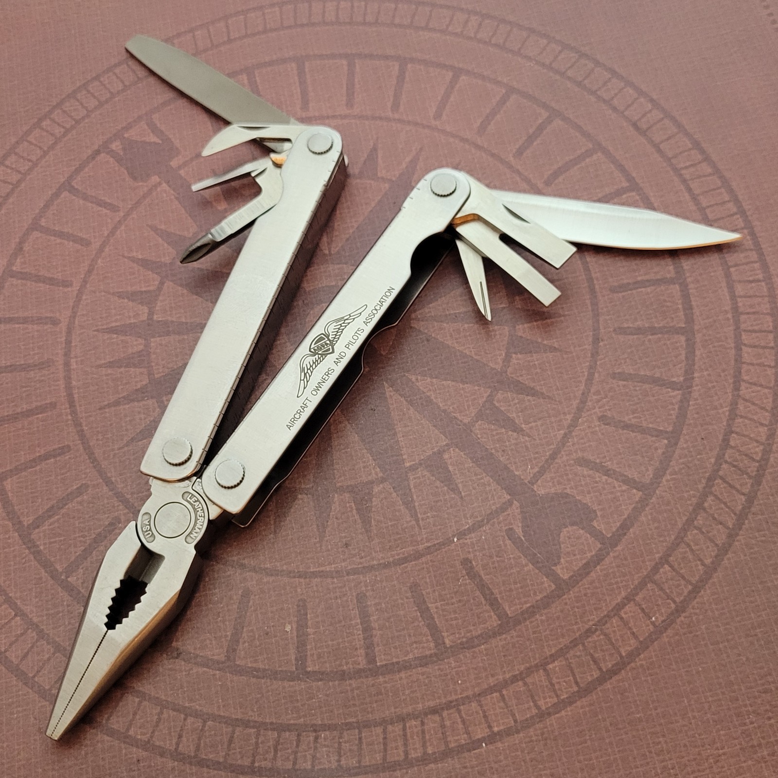 LEATHERMAN PST Multi Tool Made In USA W/SHEATH BOX AOPA Aircraft & Pilots Ass