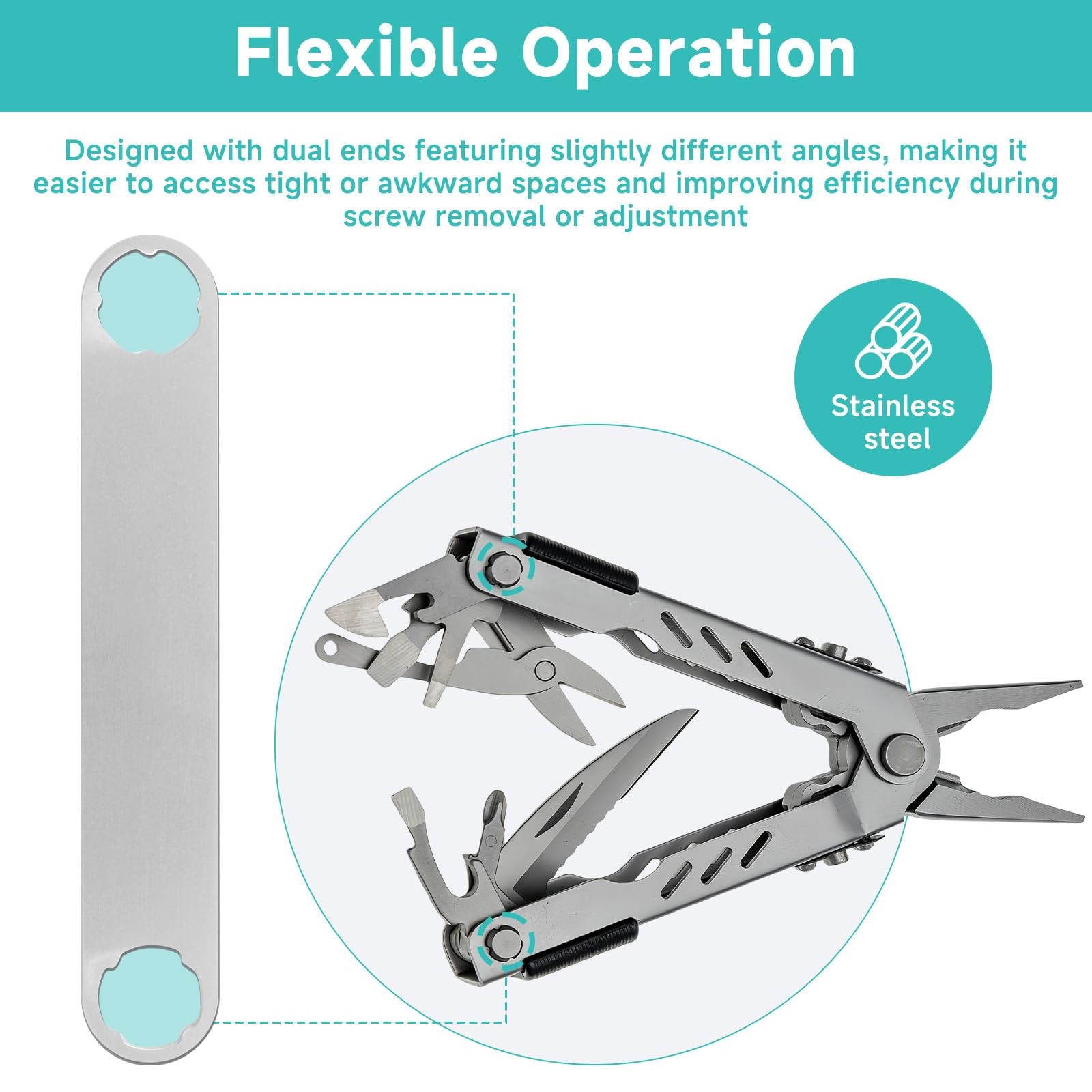 (2-Pack 4-Lobe Flat Wrench, with Gerber MP400, MP600, and Center-Drive Multi-…