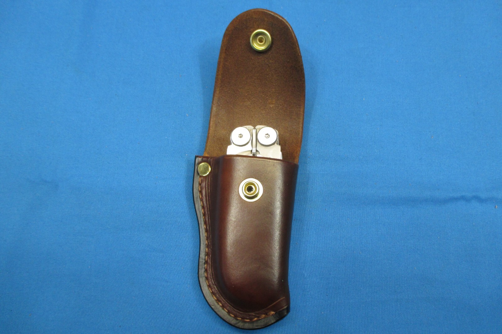Leather Sheath LEATHERMAN WAVE MULTI TOOL, Holster Shaped, WITH STEEL BELT CLIP