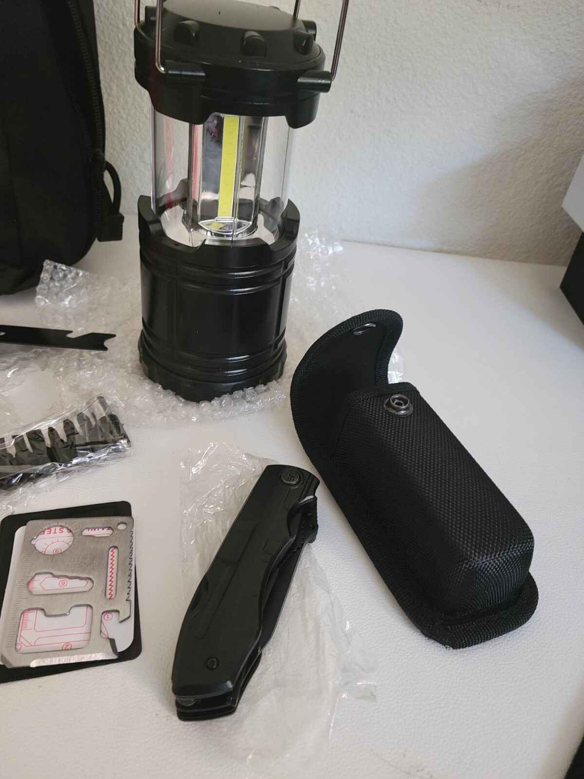Emergency Survival Kit and First Aid Kit  open box