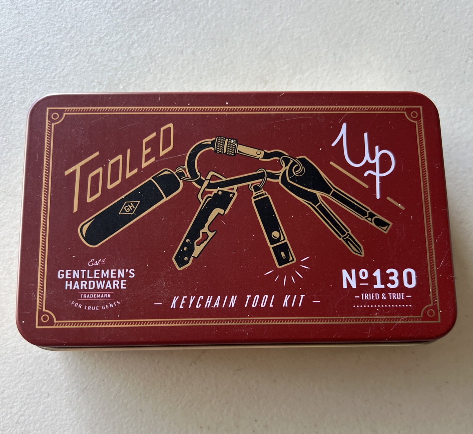 The Gentlemens Hardware Keychain Tool Kit No 130 ~ Includes Six Accessories ~