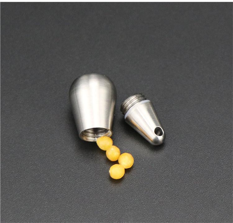 Titanium Pill Case Organizer Container Holder Waterproof EDC Keychain Pendant