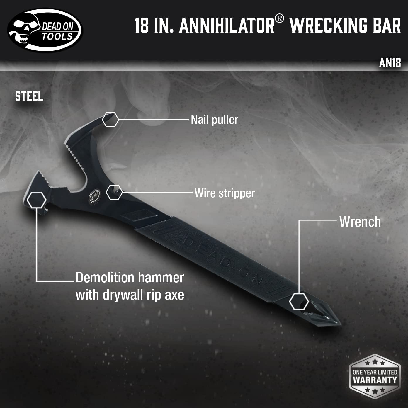 AN18 18-Inch Annihilator Utility and Wrecking Bar